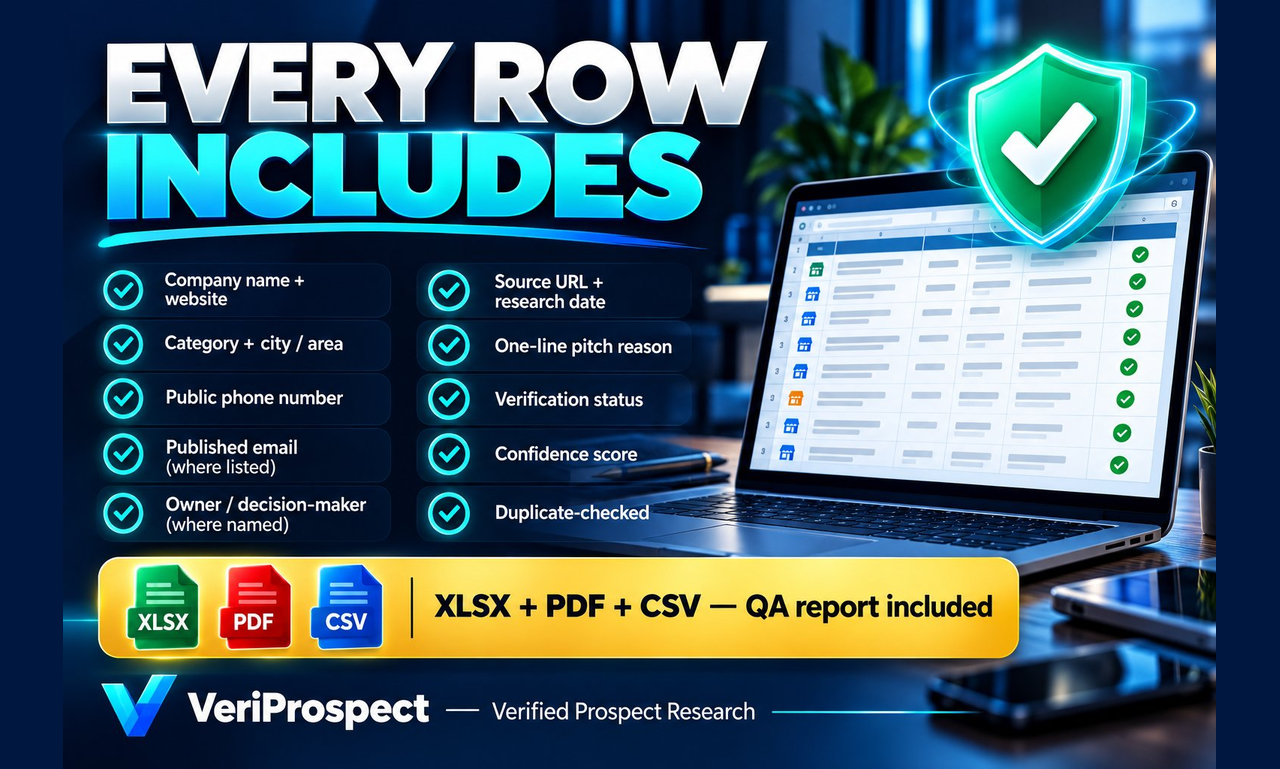 Every VeriProspect row includes these verified fields